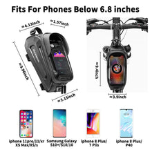 Load image into Gallery viewer, ROCKBROS Bicycle Bag, Waterproof Touch Screen Cycling Bag, Top Front Tube Frame MTB Road Bike Bag
