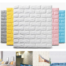 Load image into Gallery viewer, 10pcs 3D Wall Sticker Imitation Brick, Waterproof Self Adhesive Wallpaper

