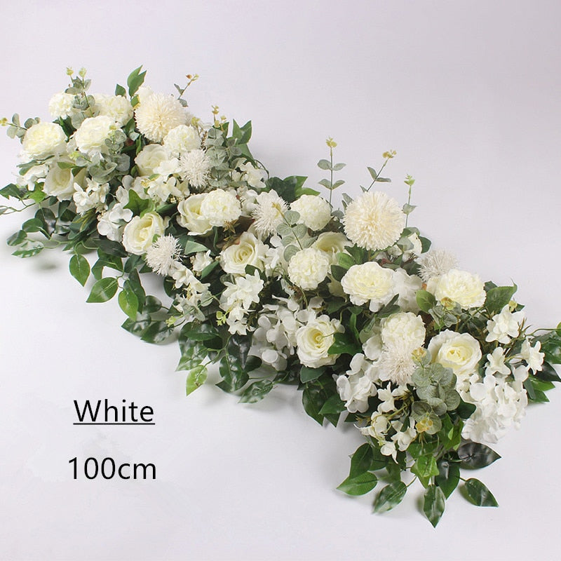 50/100CM DIY Wedding Flower Wall Arrangement, Supplies Silk Peonies Rose Artificial Floral backdrop