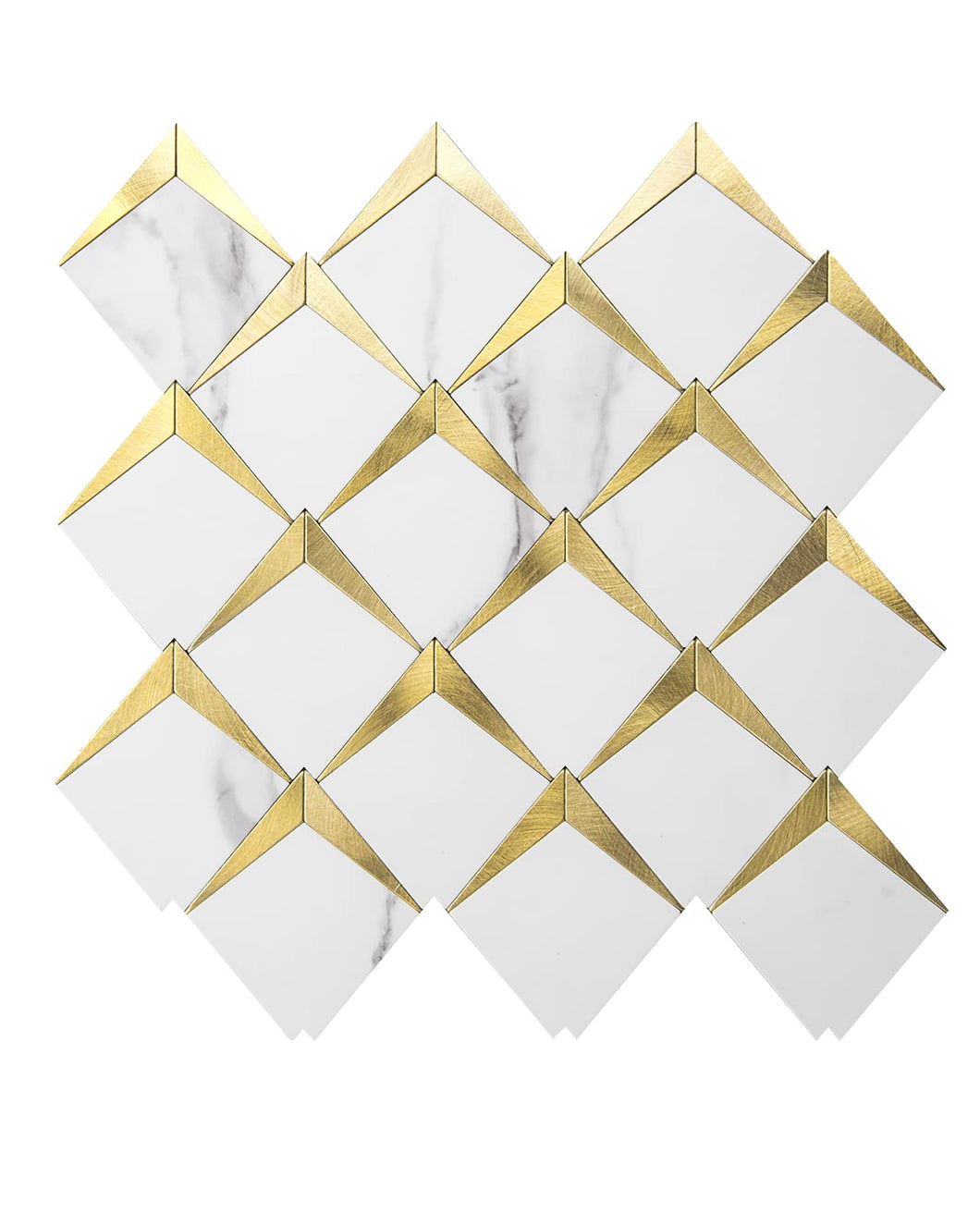 Art3d 10-Sheet Peel and Stick Backsplash,, Self-Adhesive Wall Stickers, Diamond Mosaic Tiles