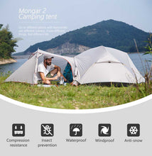 Load image into Gallery viewer, Naturehike Mongar 2 Tent,2 Person Backpacking Tent 20D Ultralight Tent, Waterproof Camping Tent
