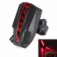 Load image into Gallery viewer, 2 Laser + 5 LEDs Rear Bike Tail Light, Taillights, LED Laser Safety Warning, Bicycle Lights
