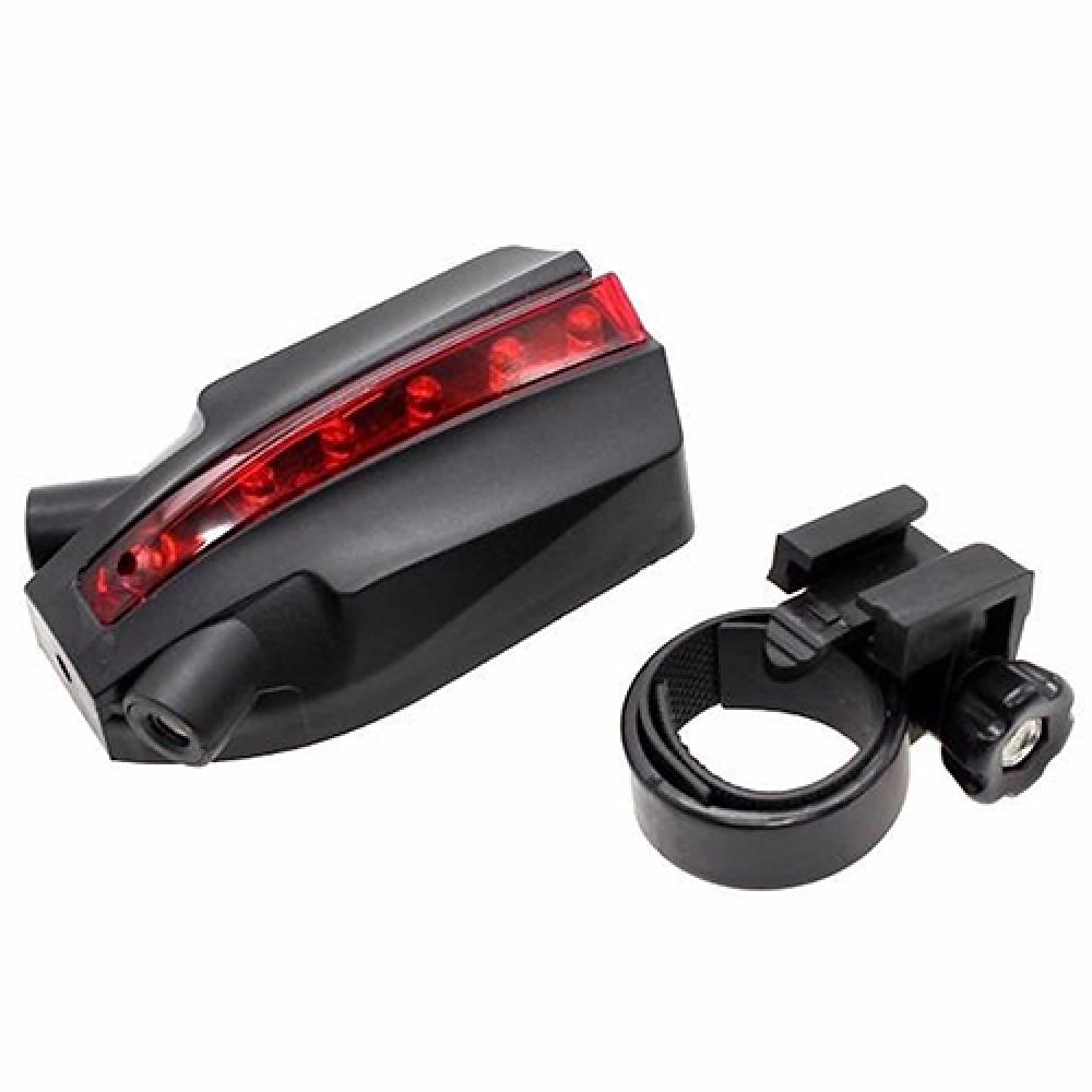 2 Laser + 5 LEDs Rear Bike Tail Light, Taillights, LED Laser Safety Warning, Bicycle Lights