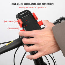 Load image into Gallery viewer, Multi-Function 4 in 1 Bicycle Light, Flashlight, Bike Horn, Alarm, Bell, Phone Holder, Front Light
