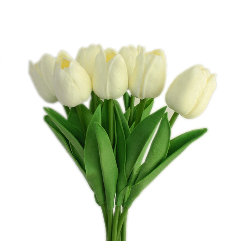 5PCS Tulip Artificial Flowers, Real Touch Bouquet Fake Flowers, Decoration