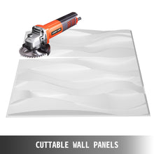 Load image into Gallery viewer, VEVOR 50x50cm 3D Wall Panel, 13pcs self-adhesive tile Waves, Water Resistant
