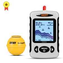 Load image into Gallery viewer, Lucky Wireless Portable Fish Finder, 45M/135FT Sonar Depth, Sounder, Alarm Ocean, River, Lake
