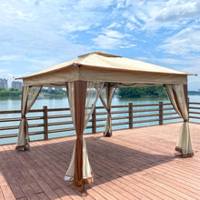 Load image into Gallery viewer, 11x 11Ft Pop Up Gazebo With Removable Zipper Netting,2-Tier Soft Top Event Tent
