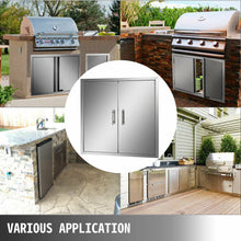 Load image into Gallery viewer, Stainless Steel Single/Double Doors with Handle, Magnet Blocks Durable Perfect for Outdoor Kitchens
