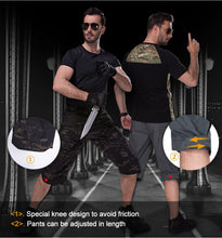 Load image into Gallery viewer, Outdoor hiking tactical cropped short pants for men, scratch-resistant multi-pocket shorts
