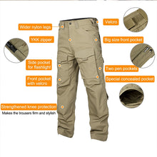 Load image into Gallery viewer, Outdoor mens pants, four seasons, multi-pocket, YKK zipper for camping riding hiking trousers
