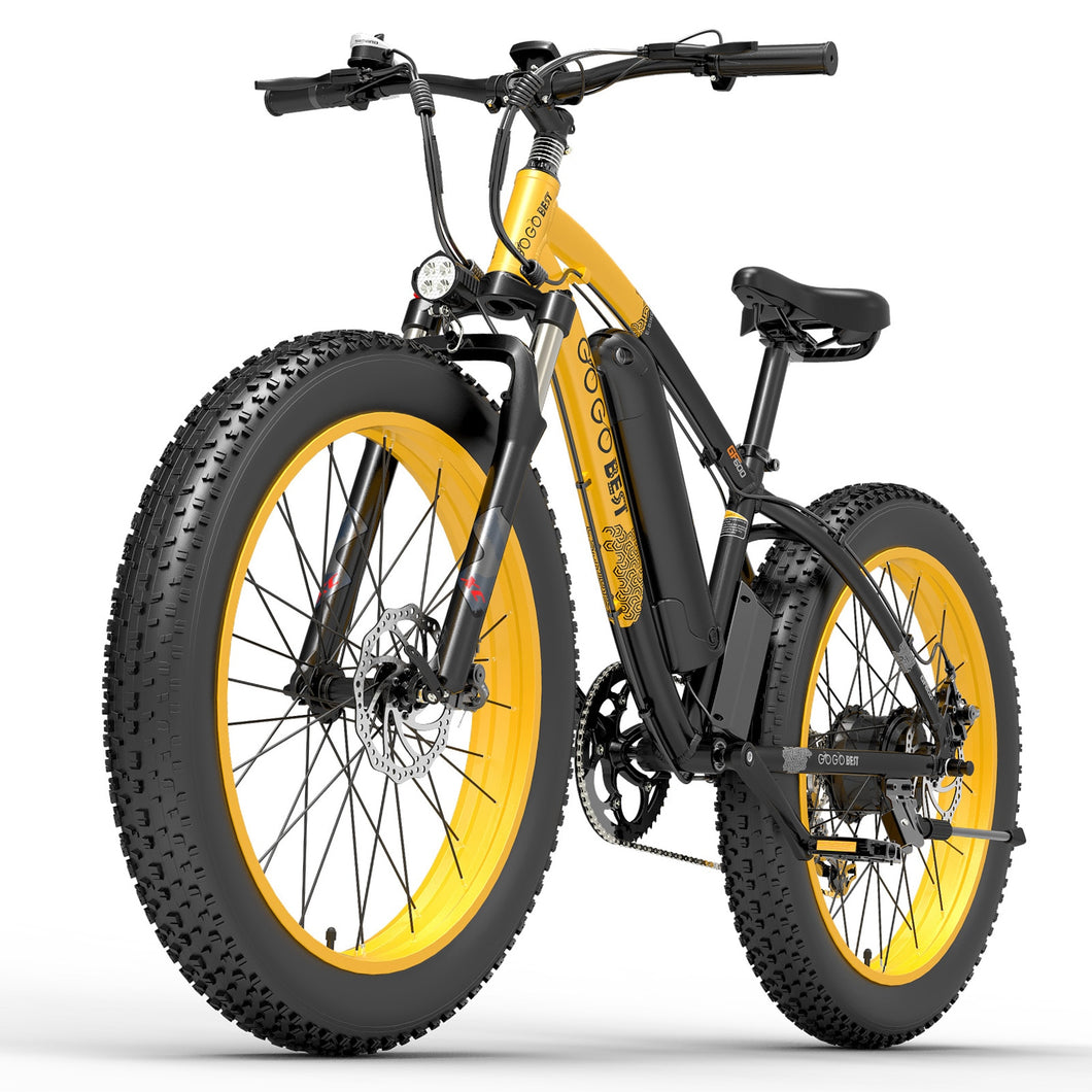 1000W Power Assist Electric Bicycle 26x4 Inch Fat Tire E-Bike - outdoorgearandaccessories