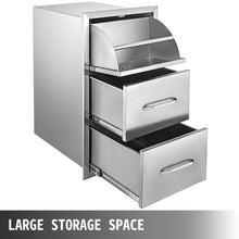 Load image into Gallery viewer, VEVOR Stainless Steel Outdoor Kitchen Drawers W/ Handle, Large Storage BBQ Island
