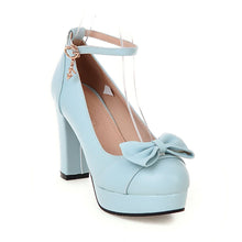 Load image into Gallery viewer, Sweet Bow High Heels Shoes, High Heel Shoes, Platform, Bottom white Work Shoes, Women Dress
