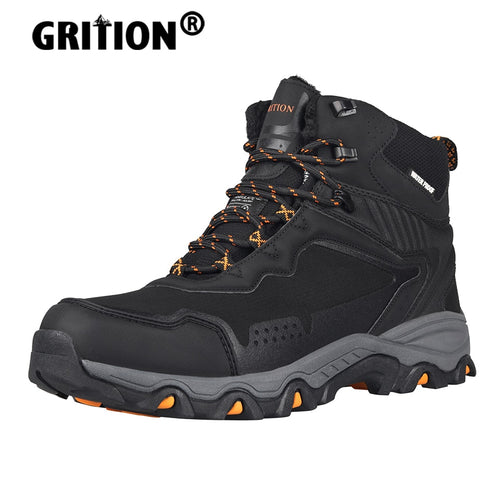 Mens Hiking Ankle Trekking Boots, Waterproof Sneakers, Warm - outdoorgearandaccessories