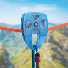 Load image into Gallery viewer, Single Fixed Rope Pulley, Mountaineering Rope, D type Climbing,  Buckle, Rappelling pully
