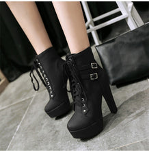 Load image into Gallery viewer, Fashion Ankle Boots, Women Platform High Heels, Autumn boots

