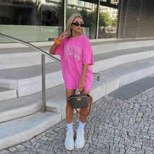 Load image into Gallery viewer, Chill77 American Retro Barbie Pink Short Sleeve T-shirt, Summer Fashion Oversize Hip Hop Top
