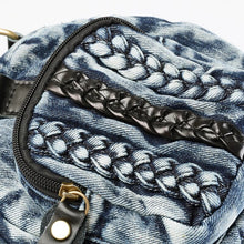 Load image into Gallery viewer, Small Washed Denim Weave Bag, Mini Women Jeans Tote Shoulder Bag
