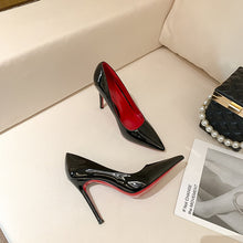 Load image into Gallery viewer, Luxury Shoes, Red Shiny Bottom Pumps, Large Size High Heel Shoes, Sexy Party Pointed Toe
