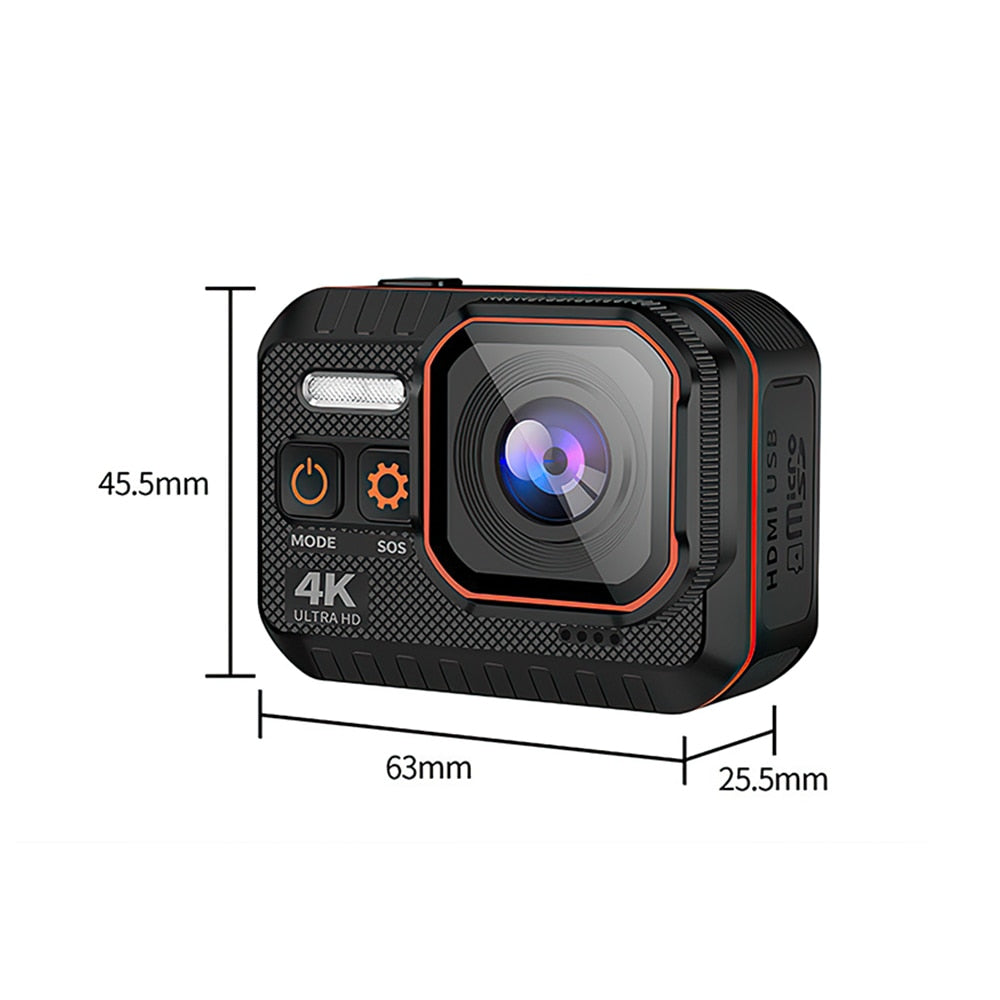 Action Camera 4K HD Waterproof, Sport Camera with Remote Control Screen,Drive Recorder