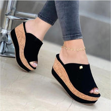 Load image into Gallery viewer, Peep Toe Wedges, Heeled Sandals, Platform Shoes, Casual  Slippers, Beach Shoes
