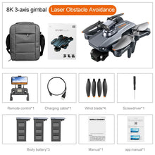 Load image into Gallery viewer, GPS Drone 8k Professional, 3 Axis Brushless Gimbal RC Quadcopter Drones With Camera
