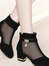 Load image into Gallery viewer, Women&#39;s Boots, High-heeled Sandals, Short Boots, Black Shoes
