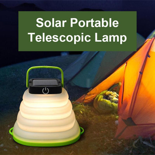 Outdoor Solar Portable Telescopic Lamp, Torch Flashlight - outdoorgearandaccessories
