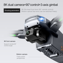Load image into Gallery viewer, Drone 8k Profesional ,GPS 3 km Quadcopter With Dual Camera, 3 Axis Gimbal Brushless RC
