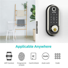Load image into Gallery viewer, WIFI Electronic Smart Door, Fingerprint Locks Magnetic IC Card Remote Unlock Password - outdoorgearandaccessories
