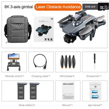 Load image into Gallery viewer, Drone 8k Profesional ,GPS 3 km Quadcopter With Dual Camera, 3 Axis Gimbal Brushless RC
