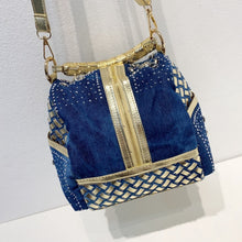 Load image into Gallery viewer, Fashion Denim Women Purses and Handbags, Jean Bag Shoulder Bag, Diamond Mini Tote Bag
