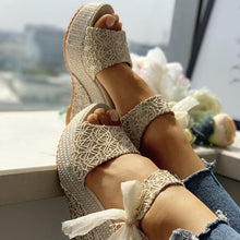 Load image into Gallery viewer, hot lace  Women Wedges heeled Shoes , Summer Sandals, Party Platform High Heels Shoes
