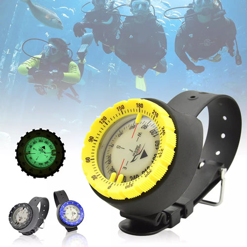 Underwater Wrist Compass, Waterproof Luminous Dial - outdoorgearandaccessories