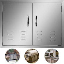 Load image into Gallery viewer, Multi-Size Outside Kitchen Door ,Stainless Steel with Ventilation ,Waterproof Storage Cabinet Door
