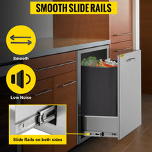 Load image into Gallery viewer, Pull-Out Trash Drawer, Propane Tank Drawer, Stainless Steel, Smooth Roll-In Sliding Rail

