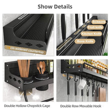 Load image into Gallery viewer, Kitchen Spice Rack, Multifunctional Storage Rack, Knife, Spoon, Spice Organizer Aluminum
