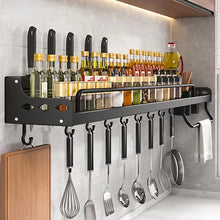 Load image into Gallery viewer, Kitchen Spice Rack, Multifunctional Storage Rack, Knife, Spoon, Spice Organizer Aluminum
