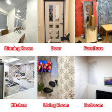Load image into Gallery viewer, 3D Mirror Wall Sticker,  Diamonds Rhombus Acrylic Mirror Surface Wall Stickers

