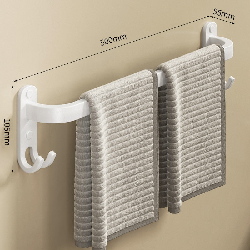 Wall Mounted Towel Rack, Aluminum Shower Room Holder, Towel Hanger