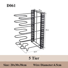 Load image into Gallery viewer, 8 Tiers Pan Pot Rack Kitchen Organizer, Adjustable Cabinet Pantry Rack, Cupboard Organizer
