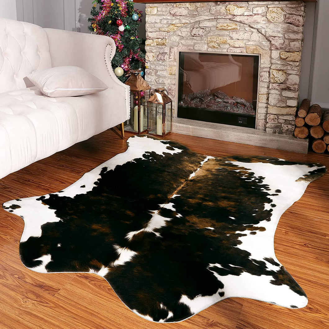Imitation cowhide carpet decoration, waterproof carpets for living luxury room