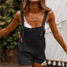 Load image into Gallery viewer, Casual Women Shorts, Vintage, Cotton Linen One-piece Comfortable Overalls
