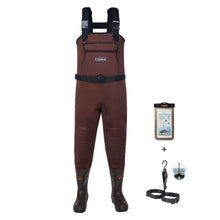 Load image into Gallery viewer, Neoprene Fishing Chest Waders for Men with Boots Cleated Bootfoot - outdoorgearandaccessories

