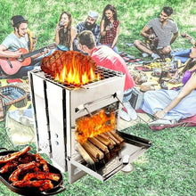 Load image into Gallery viewer, Outdoor Grill, Mini Firewood Stove, Folding Grill Stove Equipment

