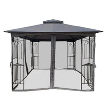 Load image into Gallery viewer, 10x10 Outdoor Patio Gazebo Canopy Tent With Ventilated Roof &amp; Mosquito Net(Detachable Mesh Screen
